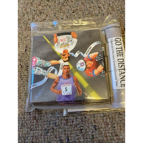 Vintage Scramble Squares Puzzle Go The Distance The World Most Challenging Rare - Picture 2 of 6